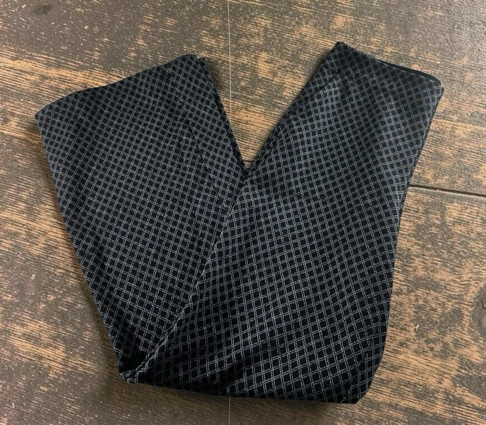 Max Studio Ponte Bootleg Pant Womens Large Black Geometric Office 30" Inseam